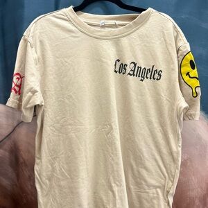 Los Angeles Beige Graphic T-Shirt